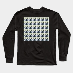 Painterly penguin pattern 2 Long Sleeve T-Shirt